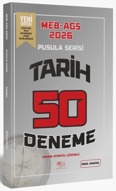 2026 MEB-AGS Tarihin Pusulası 50 Deneme Çözümlü CBA Yayınları