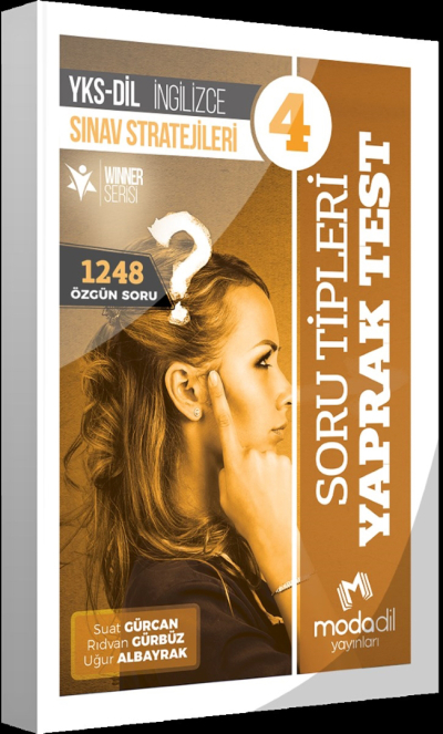 SORU TİPLERİ YAPRAK TEST YSK-DİL İNGİLİZCE SINAV STRATEJİLERİ 4 WINNER SERİSİ 1248 ÖZGÜN SORU FotokoPink
