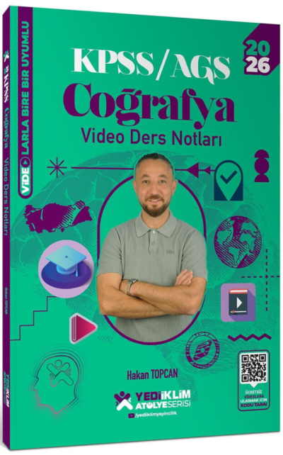 2026 KPSS Coğrafya Atölye Video Ders Notları Yediiklim Yayınları