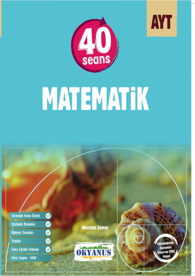 AYT 40 Seans Matematik Soru Bankası Okyanus Yayınları FotokoPink