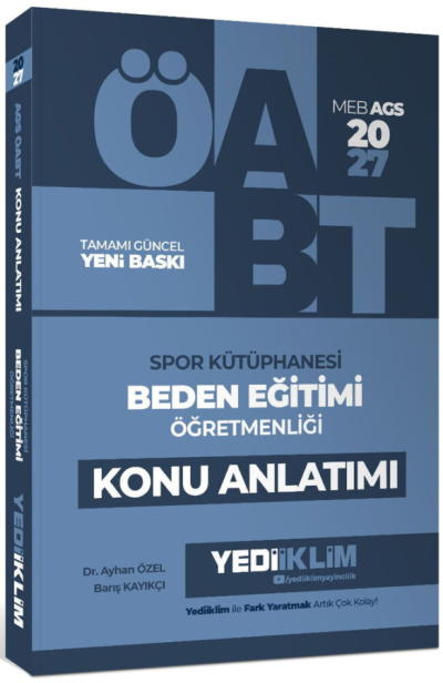 2027 ÖABT MEB-AGS Beden Eğitimi Öğretmenliği Spor Kütüphanesi Konu Anlatımı Yediiklim Yayınları