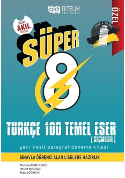 Süper Türkçe 100 Temel Eser Paragraf Deneme Kitabı FotokoPink
