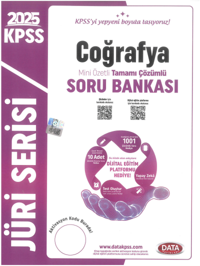 2025 KPSS Coğrafya Jüri Serisi Mini Özetli Tamamı Çözümlü Soru Bankası Data Yayınları