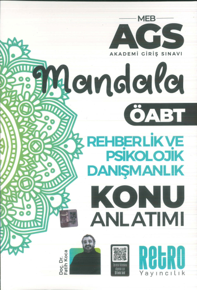 2025 MEB AGS Rehberlik ve Psikolojik Danışmanlık Mandala Konu Anlatımı Retro Kitap FotokoPink