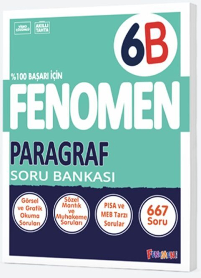 6. Sınıf Fenomen Paragraf Soru Bankası Fenomen Kitap FotokoPink