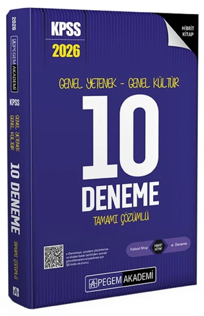 2026 KPSS Genel Yetenek Genel Kültür Tamamı Çözümlü 10 Deneme Pegem Akademi Yayıncılık FotokoPink