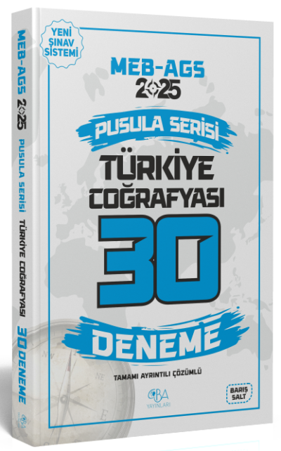 2025 MEB-AGS Türkiye Coğrafyası 30 Deneme Çözümlü Pusula Serisi CBA Yayınları FotokoPink