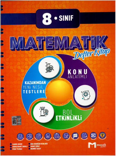 8. Sınıf Matematik İntro Konu Anlatımlı Defter Kitap Mozaik Yayınları FotokoPink