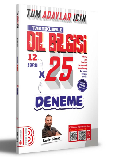 Tüm Adaylar İçin Dil Bilgisi Tamamı Çözümlü 25 Deneme Benim Hocam Yayınları