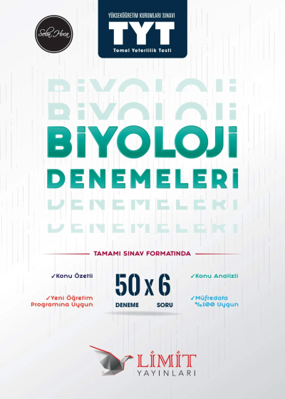 TYT Biyoloji 50x6 Denemeleri Limit Yayınları FotokoPink