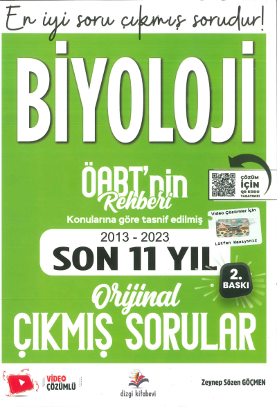 ÖABT BİYOLOJİ KONULARINA GÖRE TASNİF EDİLMİŞ 2013-2023 ORJİNAL ÇIKMIŞ SORULAR FotokoPink