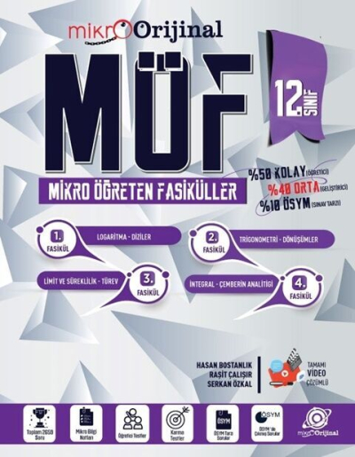 Mikro 12. Sınıf Matematik MÖF Mikro Öğreten Fasiküller Orijinal Yayınları (4 Fasikül) FotokoPink