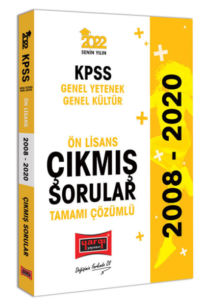 KPSS GY GK Ön Lisans Tamamı Çözümlü Çıkmış Sorular 2008-2020 FotokoPink