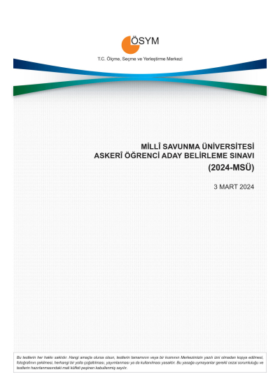 MSÜ Çıkmış Sorular 2018-2024 FotokoPink