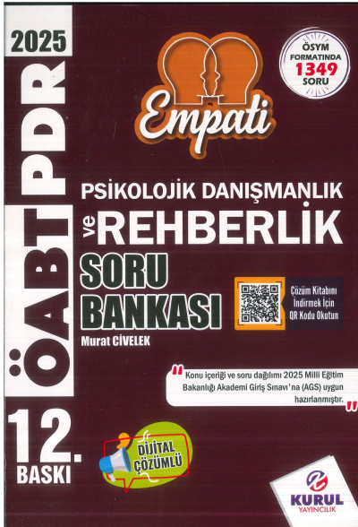 2025 AGS ÖABT Empati Psikolojik Danışmanlık ve Rehberlik Çözümlü Soru Bankası Kurul Yayıncılık FotokoPink