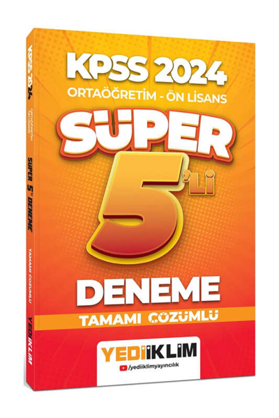 Ortaöğretim Ön Lisans Süper 5li Deneme Tamamı Çözümlü