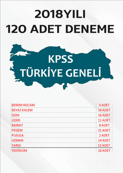 120 ADET TG DENEME 2018 YILI TG LİSTEMİZDEKİ TÜM YAYINLARI KAPSAR (TG117-TG126 ARASI) FotokoPink
