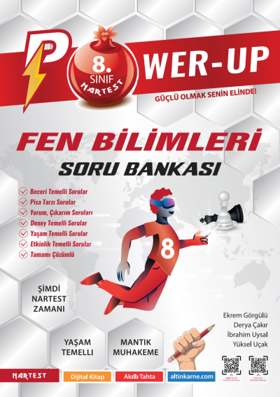 8. Sınıf Power-Up Fen Bilimleri Soru Bankası Nartest Yayınları FotokoPink