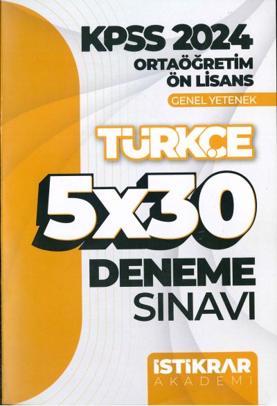 TÜRKÇE 5*30 DENEME SINAVI