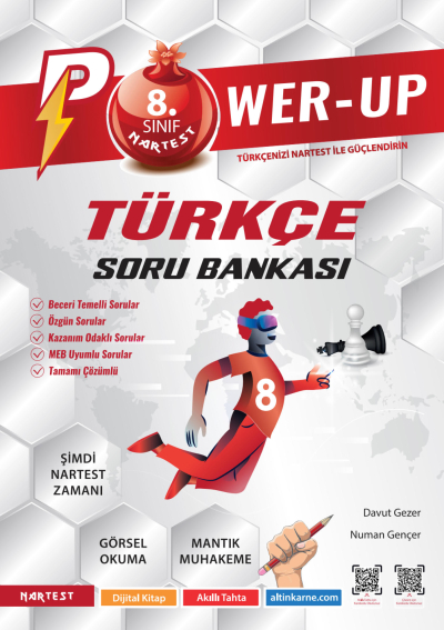 8. Sınıf Türkçe Power Up Soru Bankası Nartest Yayınları FotokoPink