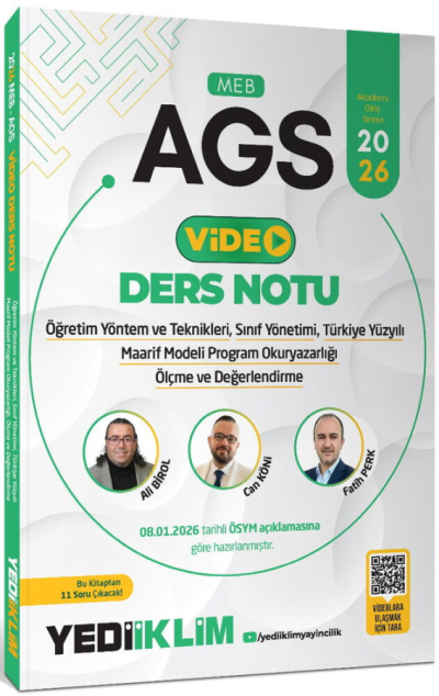 2026 MEB-AGS Eğitim Bilimleri ÖYT Sınıf Maarif Modeli Program Okuryazarlığı Ölçme Video Ders Notu Yediiklim Yayınları FotokoPink