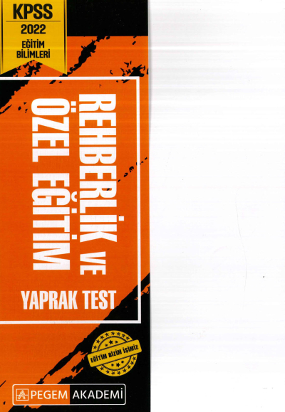 REHBERLİK VE ÖZEL EĞİTİM YAPRAK TEST FotokoPink