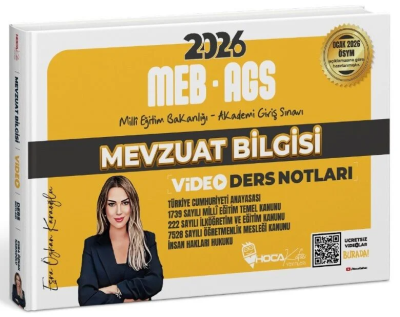 2026 MEB-AGS Mevzuat Bilgisi Video Ders Notları Hoca Kafası Yayınları FotokoPink