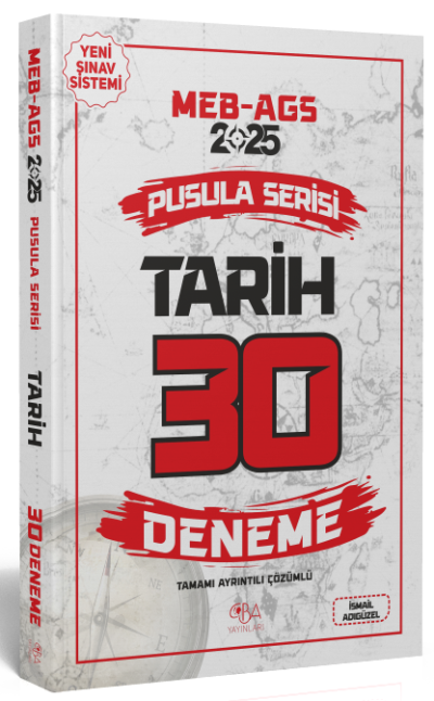 2025 MEB-AGS Tarih 30 Deneme Çözümlü Pusula Serisi CBA Yayınları FotokoPink