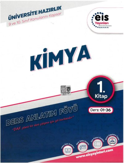 YKS Mavi Set DAF Kimya Ders Anlatım 1.Kitap EIS Yayınları Ders:01-36 9 ve 10. Sınıf Konularını Kapsar FotokoPink