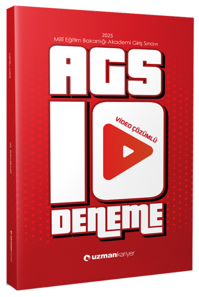 2025 MEB-AGS 10 Deneme Çözümlü Uzman Kariyer Yayınları FotokoPink