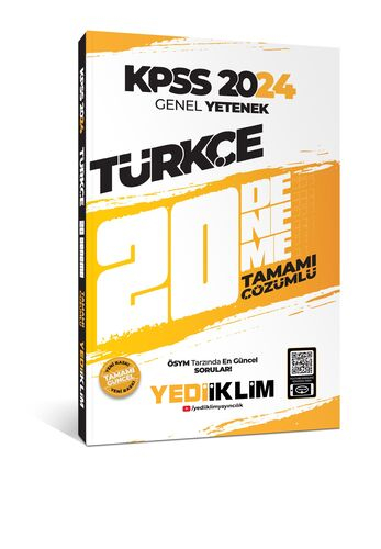 2024 KPSS Genel Yetenek Türkçe Tamamı Çözümlü 20 Deneme