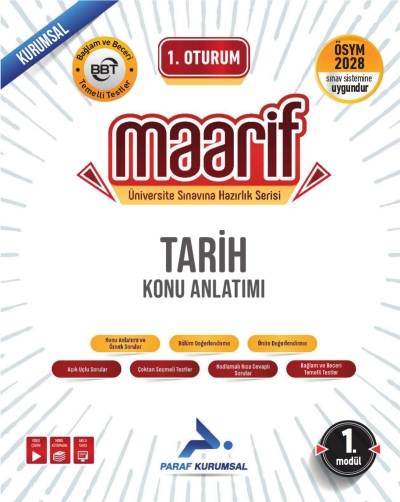 2028 Maarif TYT Tarih Konu Anlatımı 1. Modül Paraf Yayınları FotokoPink
