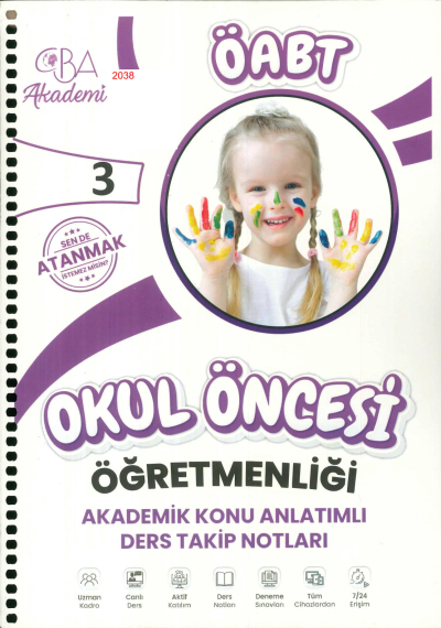 ÖABT OKUL ÖNCESİ ÖĞRETMENLİĞİ AKADEMİK KONU ANLATIMLI DERS TAKİP NOTLARI 3. KİTAP FotokoPink