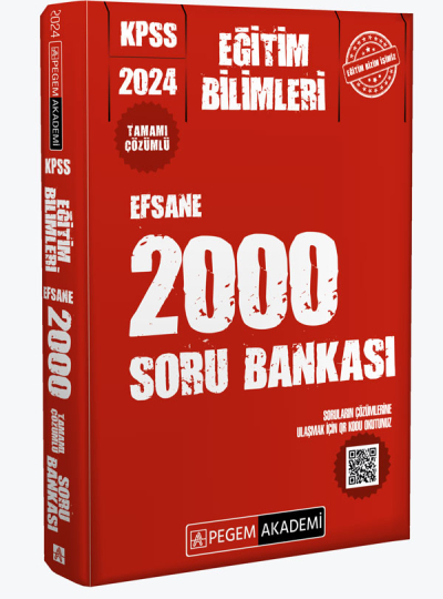 2024 KPSS Eğitim Bilimleri Çözümlü Efsane 2000 Soru Bankası FotokoPink