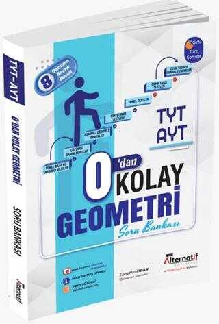 Alternatif Yayınları TYT-AYT 0'dan Kolay Geometri Soru Bankası FotokoPink