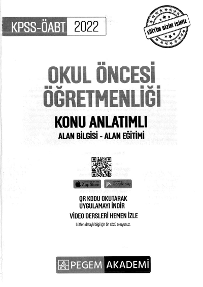 OKUL ÖNCESİ ÖĞRETMENLİĞİ KONU ANLATIMLI ALAN BİLGİSİ- ALAN EĞİTİMİ FotokoPink