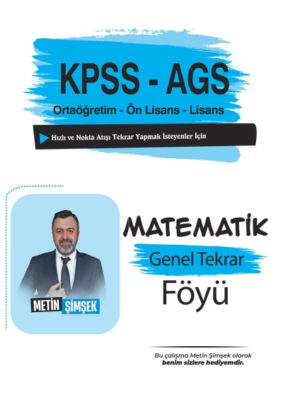 2026 Matematik Genel Tekrar Föyü Metin Şimşek FotokoPink