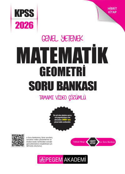 MATEMATİK 2026 KPSS Genel Yetenek Genel Kültür Soru Bankası Modüler Çözümlü Pegem Akademi Yayınları FotokoPink