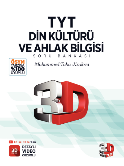 3D TYT Din Kültürü ve Ahlak Bilgisi Soru Bankası FotokoPink