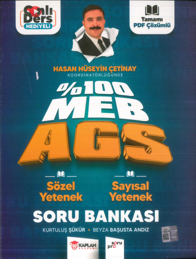 2025 %100 MEB AGS Sözel - Sayısal Yetenek Soru Bankası Kaplan Akademni FotokoPink