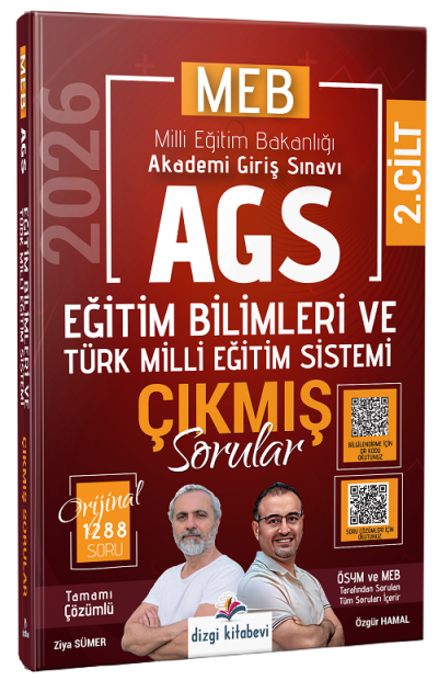 2026 MEB-AGS Eğitim Bilimleri ve Türk Milli Eğitim Sistemi Çıkmış Sorular Çözümlü Dizgi Kitap