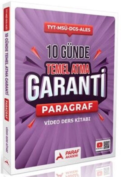 Paragraf Z Takımı 10 Günde Temel Atma Garanti Video Ders Kitabı Paraf Yayınları FotokoPink