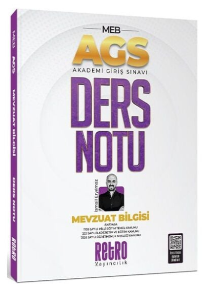 2025 MEB AGS Mevzuat Bilgisi Ders Notu Retro Kitap