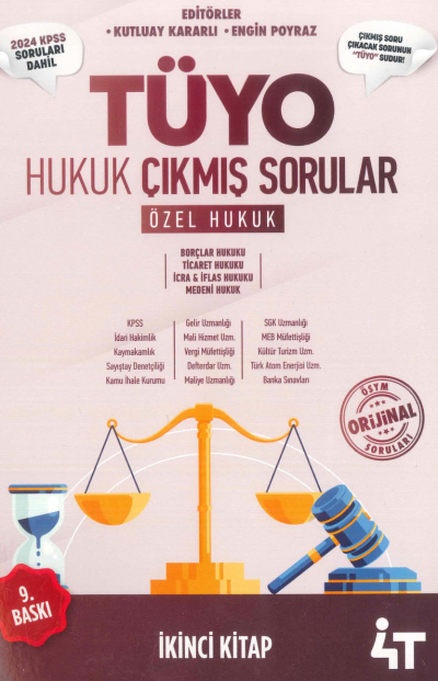 Tüyo Hukuk Çıkmış Sorular (Özel Hukuk) 2024 KPSS Soruları Dahil FotokoPink