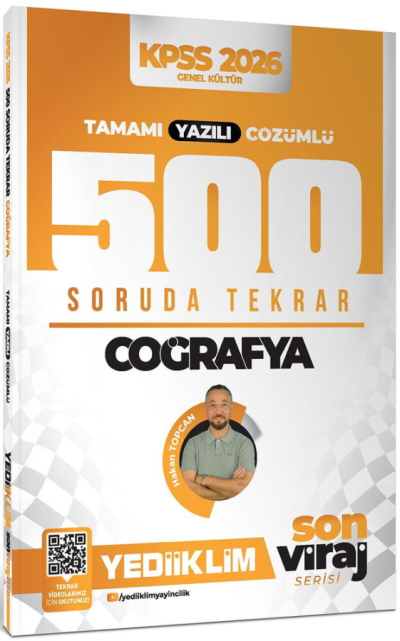 2026 KPSS AGS Coğrafya Son Viraj Serisi Tamamı Yazılı Çözümlü 500 Soruda Genel Tekrar Kampı Yediiklim Yayınları FotokoPink