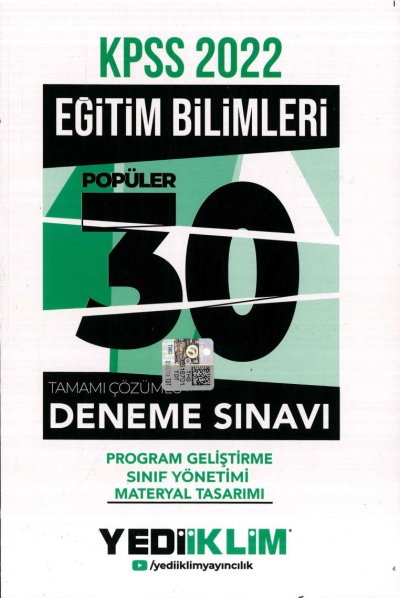PROGRAM SINIF MATERYAL 30LU DENEME SINAVI TAMAMI ÇÖZÜMLÜ FotokoPink