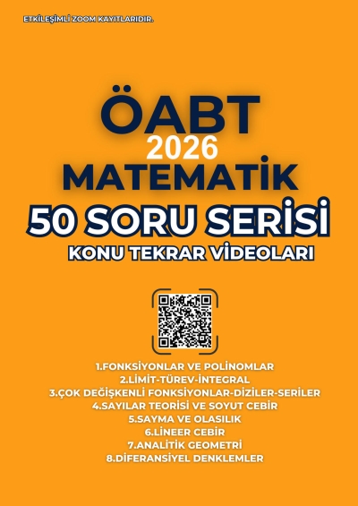 BilgeMatics Hüseyin Hoca ÖABT Matematik 50 Soru Serisi FotokoPink