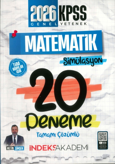 2026 KPSS Matematik Simülasyon 20 Deneme Çözümlü İndeks Akademi Yayıncılık FotokoPink