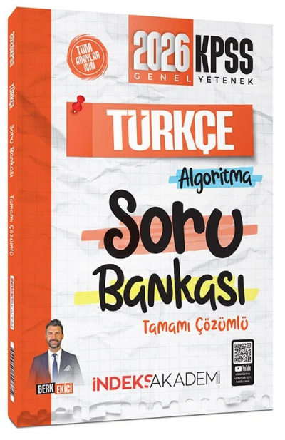 2026 KPSS Türkçe Algoritma Soru Bankası Çözümlü Berk Ekici İndeks Akademi Yayıncılık FotokoPink