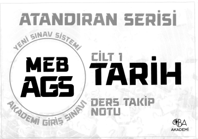 2025 MEB AGS Tarih Ders Takip Notu CİLT 1 CBA Akademi FotokoPink
